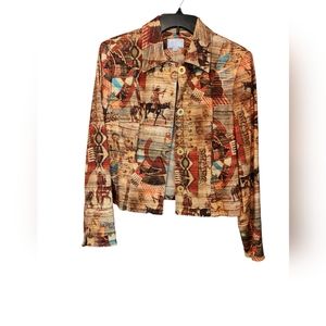 Alberto Makali Native American jacket. Size 14